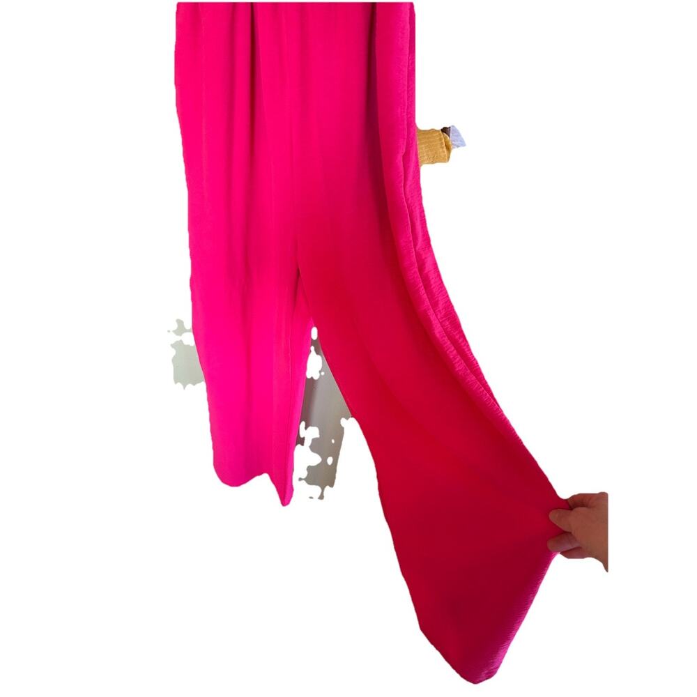 Dokotoo Women's Sz Large Barbie Pink Romper Jumpsuit Sleeveless Vacation Spring - Picture 3 of 10